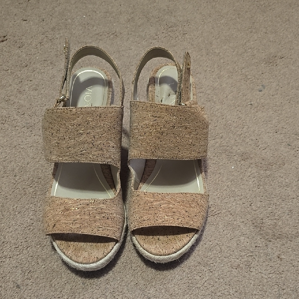 Vionic Cork Wedge Sandals